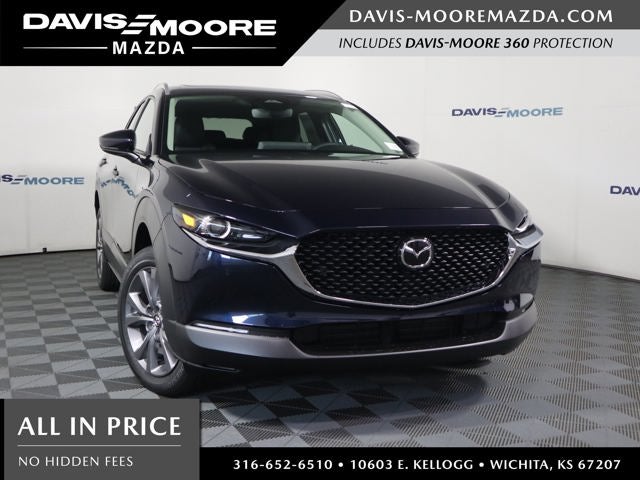 2026 Mazda Mazda CX-30 2.5 S Preferred AWD in Deep Crystal Blue Mica — front three-quarter view