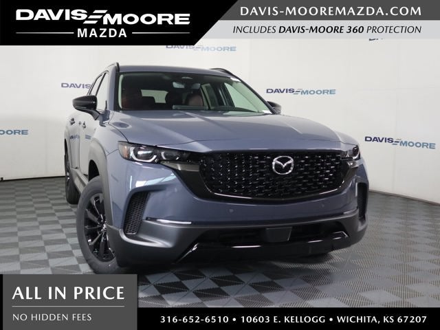 2026 Mazda Mazda CX-50 Hybrid Premium AWD in Polymetal Gray Metallic — front three-quarter view