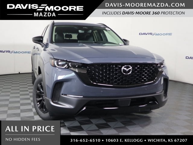 2026 Mazda Mazda CX-50 Hybrid Premium AWD in Polymetal Gray Metallic — front three-quarter view