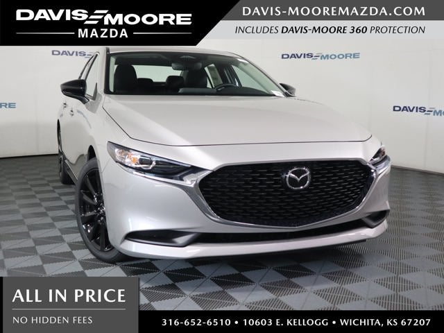 2026 Mazda Mazda3 Sedan 2.5 S Select Sport in Platinum Quartz Metallic — front three-quarter view