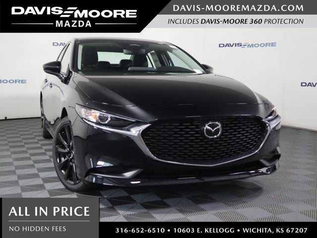 2026 Mazda Mazda3 Sedan 2.5 S Select Sport in Jet Black Mica — front three-quarter view