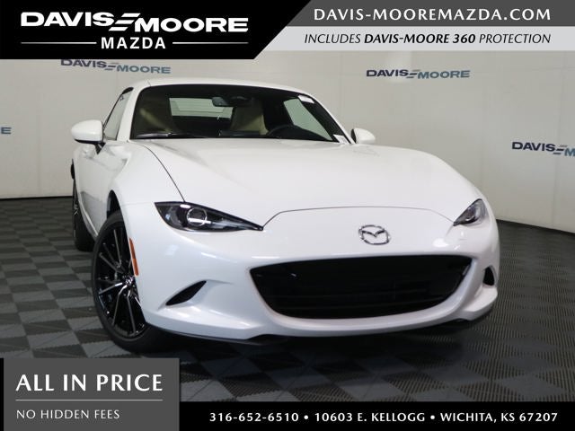 2026 Mazda Mazda MX-5 Miata RF Grand Touring in Snowflake White Pearl — front three-quarter view