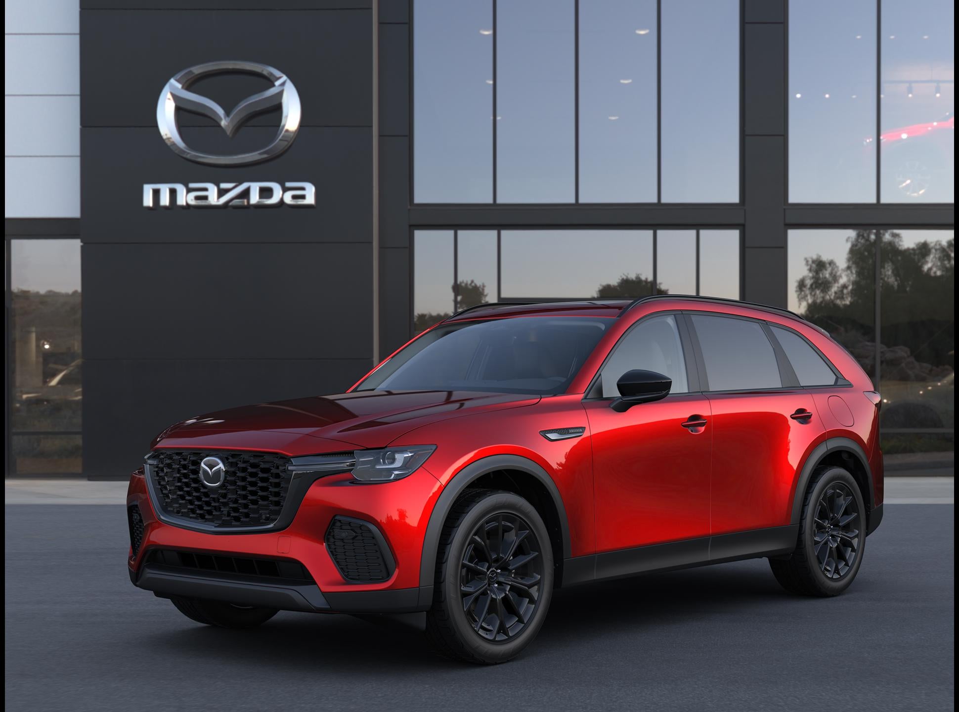 2026 Mazda Mazda CX-70 3.3 Turbo Preferred AWD in Soul Red Crystal Metallic — front three-quarter view