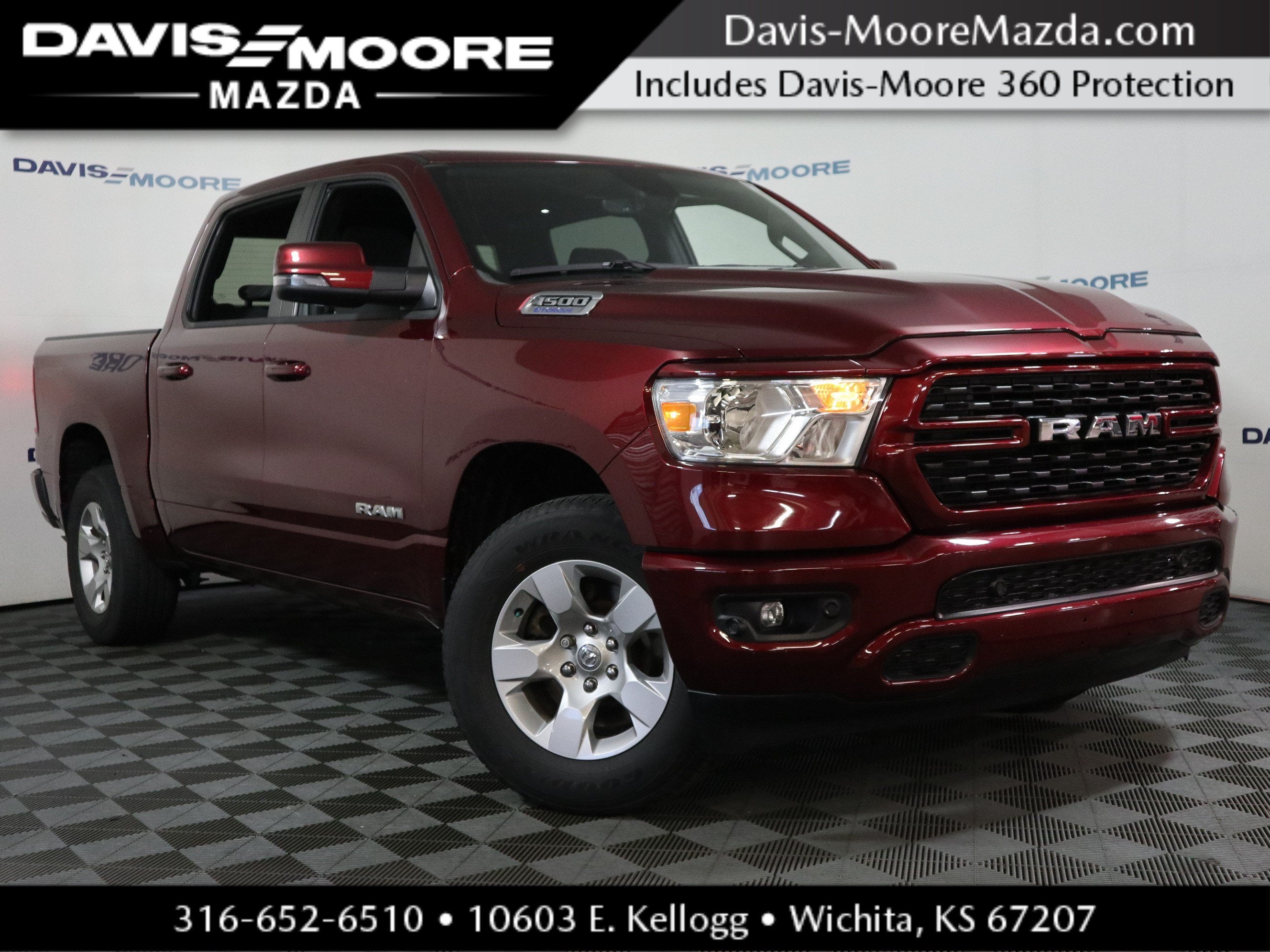 2023 RAM 1500 Big Horn in Delmonico Red Pearlcoat — front three-quarter view