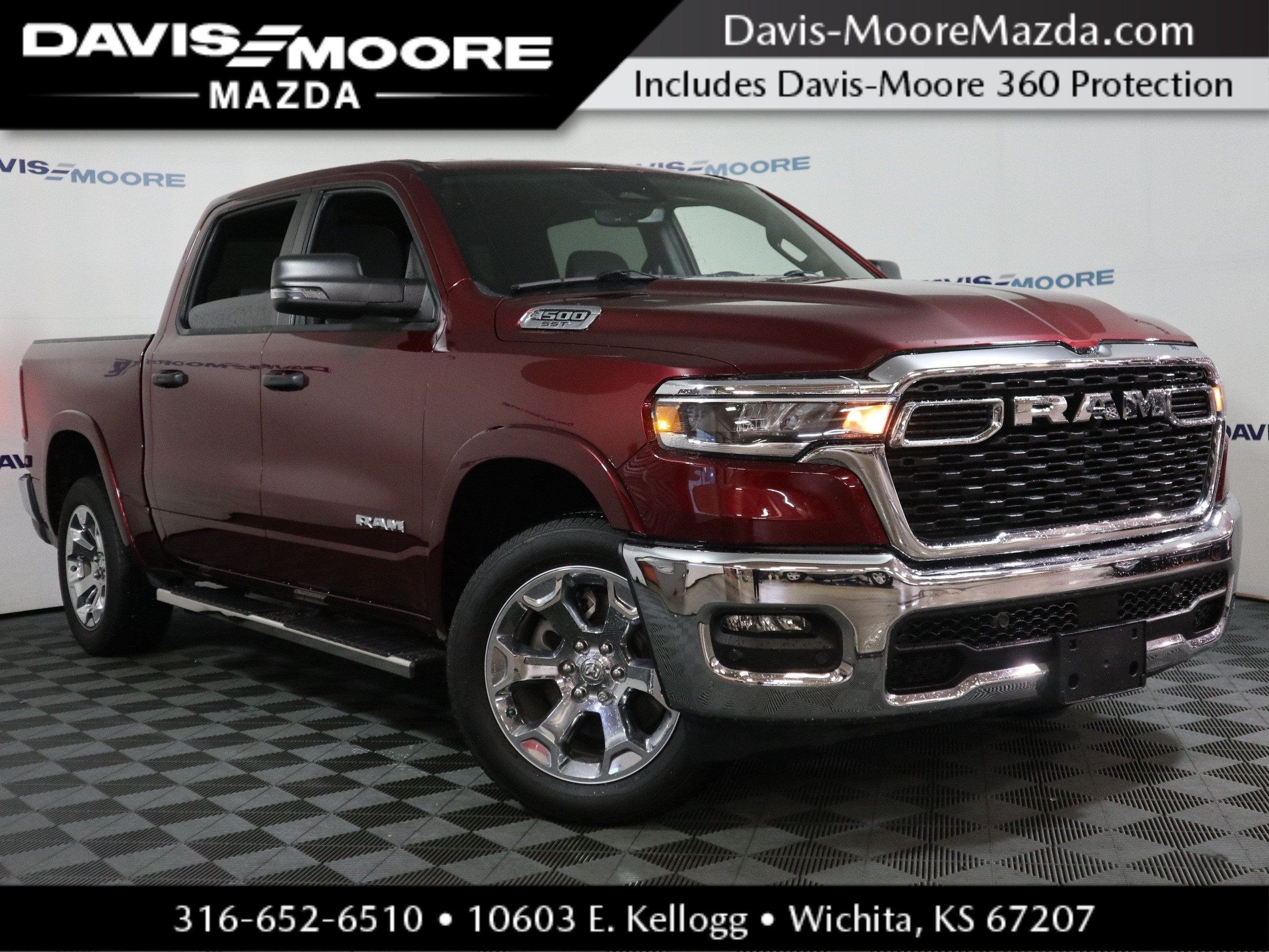 2025 RAM 1500 Lone Star in Delmonico Red Pearlcoat — front three-quarter view