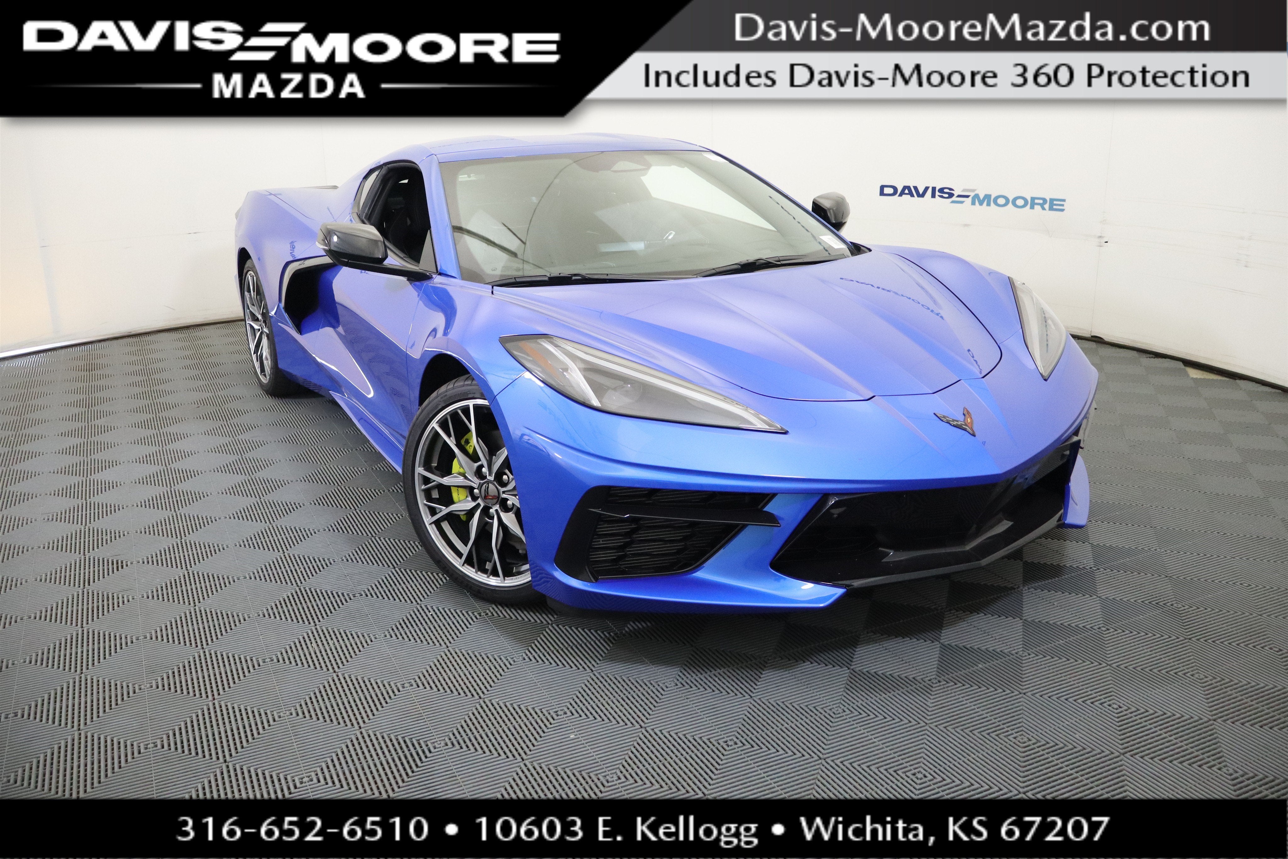 2024 Chevrolet Corvette 2LT in Riptide Blue Metallic — front three-quarter view