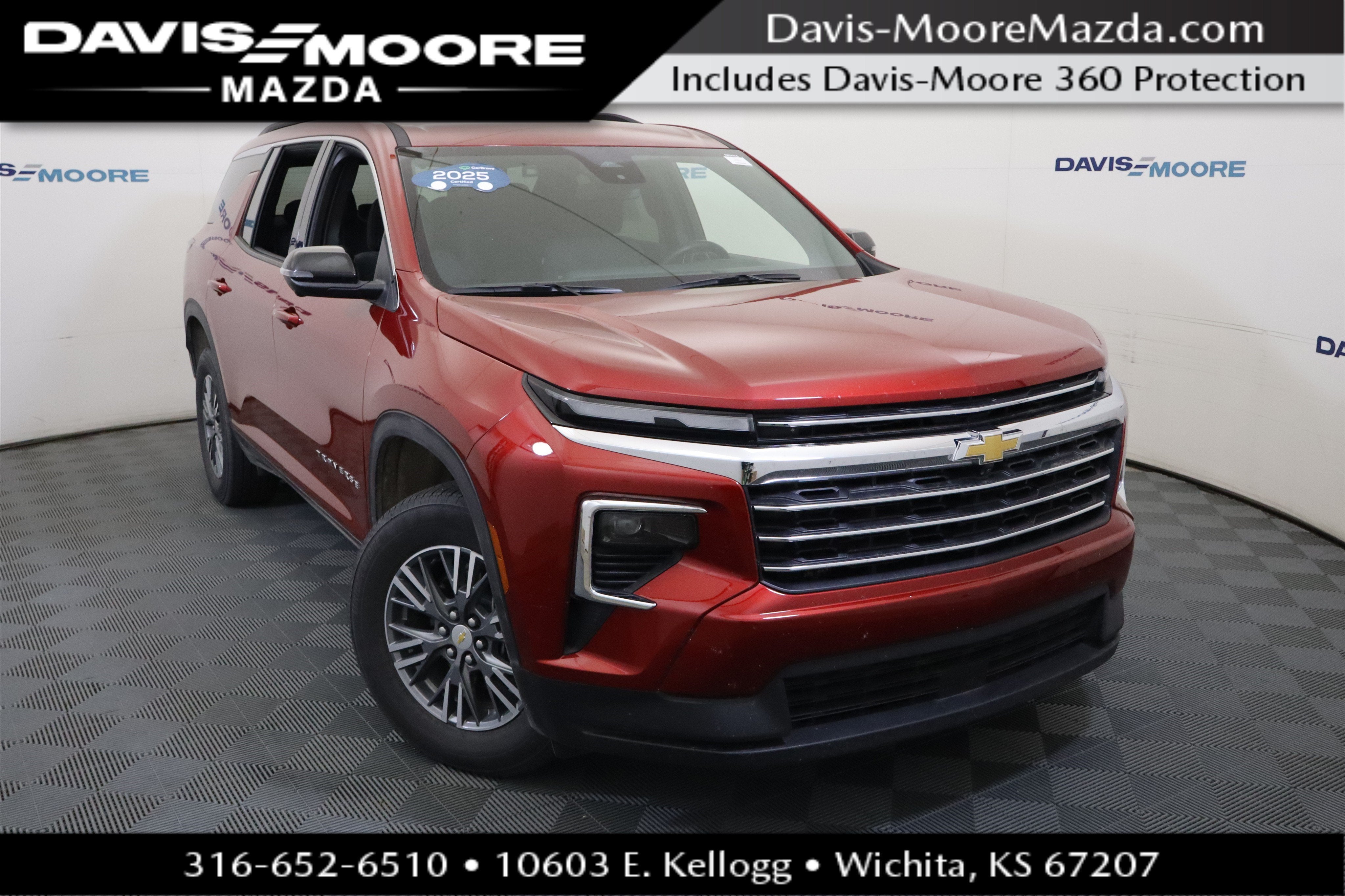 2025 Chevrolet Traverse FWD LT in Radiant Red Tintcoat — front three-quarter view