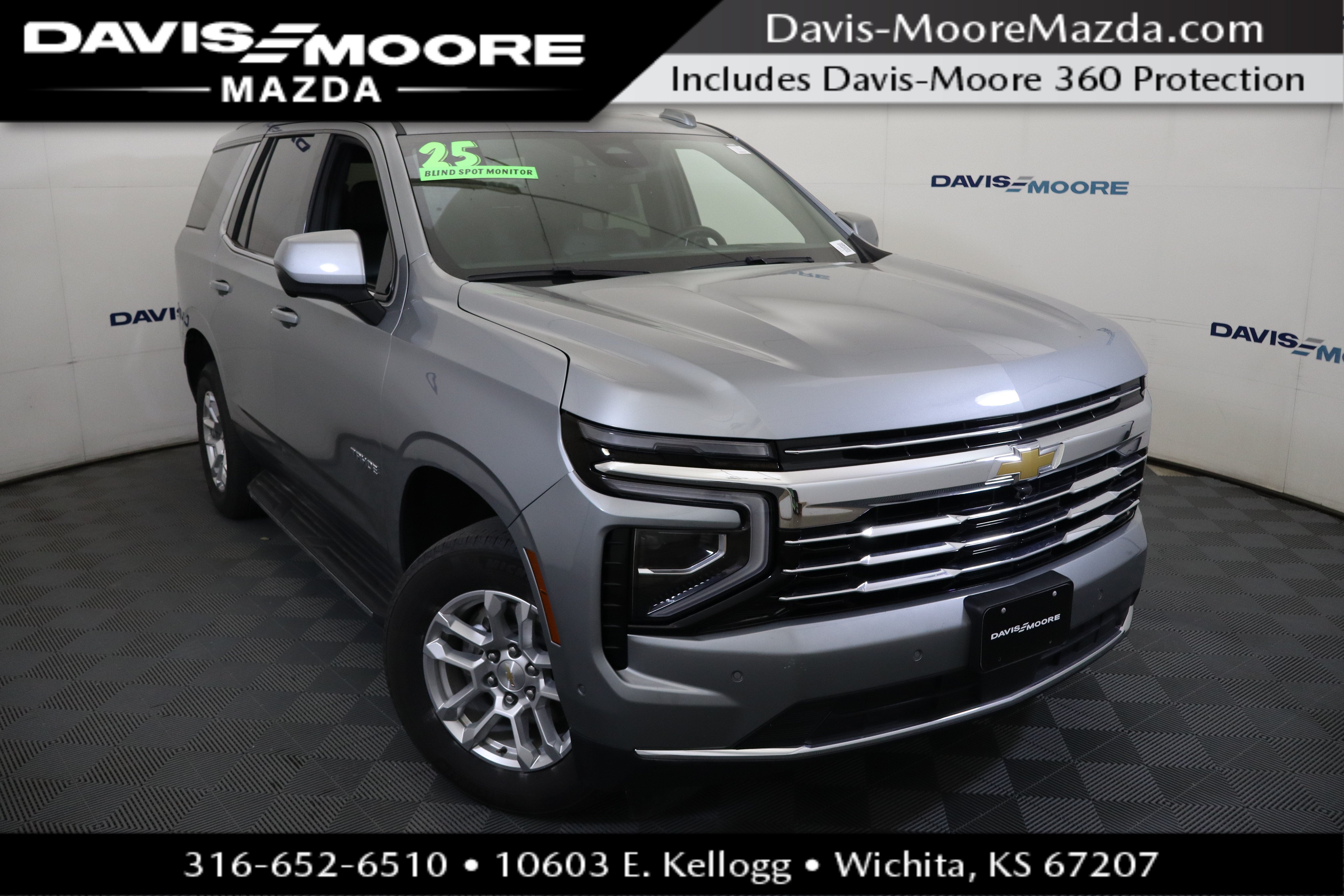 2025 Chevrolet Tahoe LT in Sterling Gray Metallic — front three-quarter view