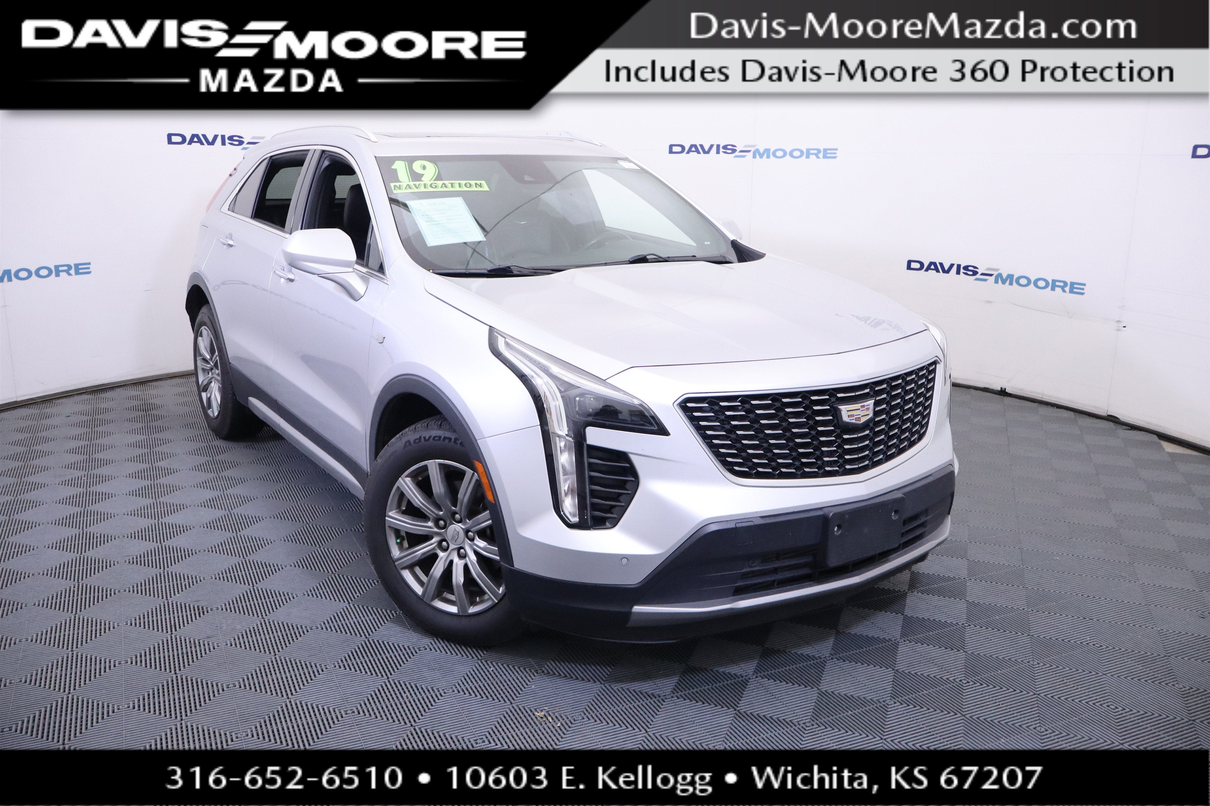 2019 Cadillac XT4 AWD Premium Luxury in Radiant Silver Metallic — front three-quarter view