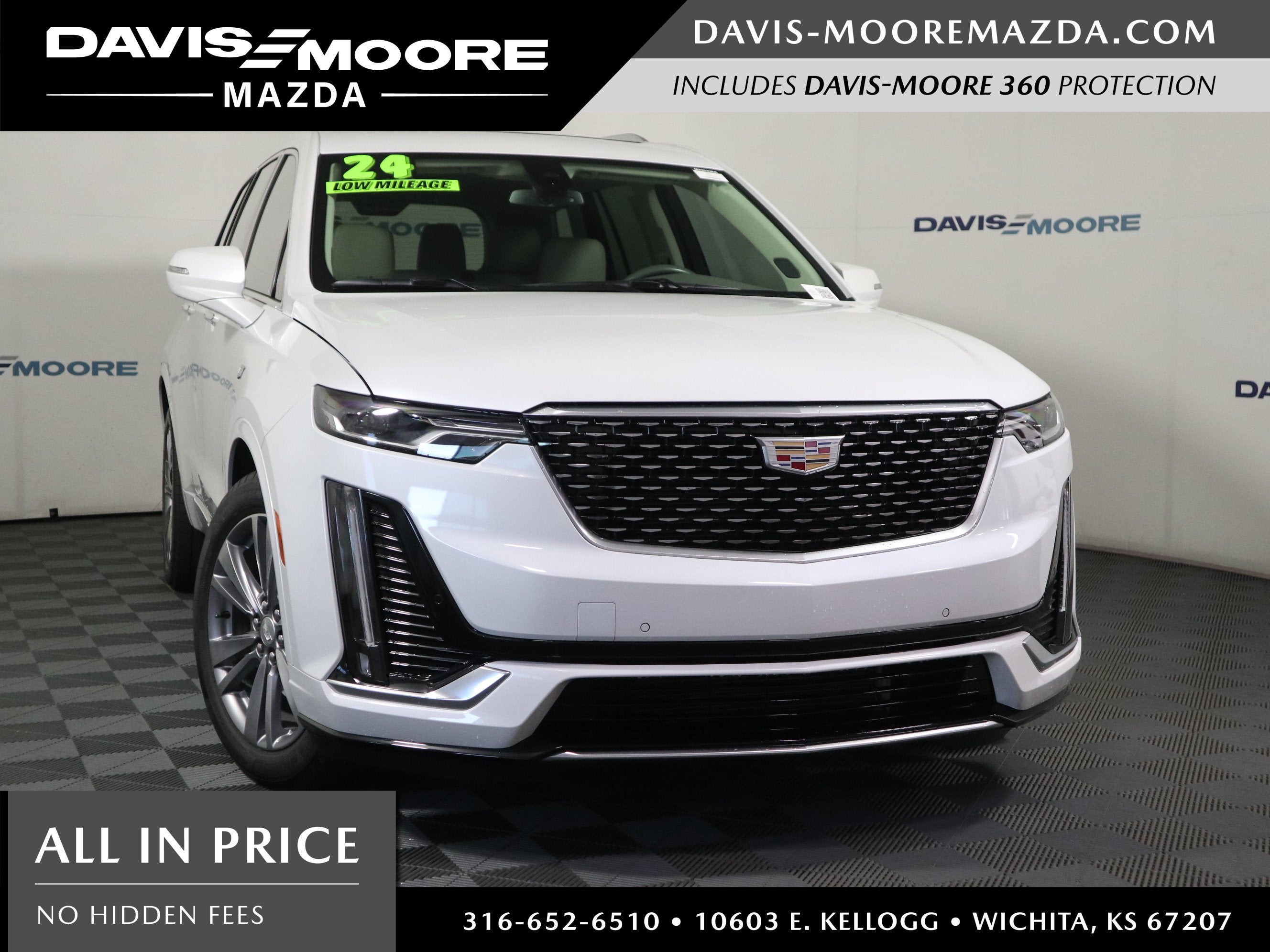 2024 Cadillac XT6 FWD Premium Luxury in Crystal White Tricoat — front three-quarter view