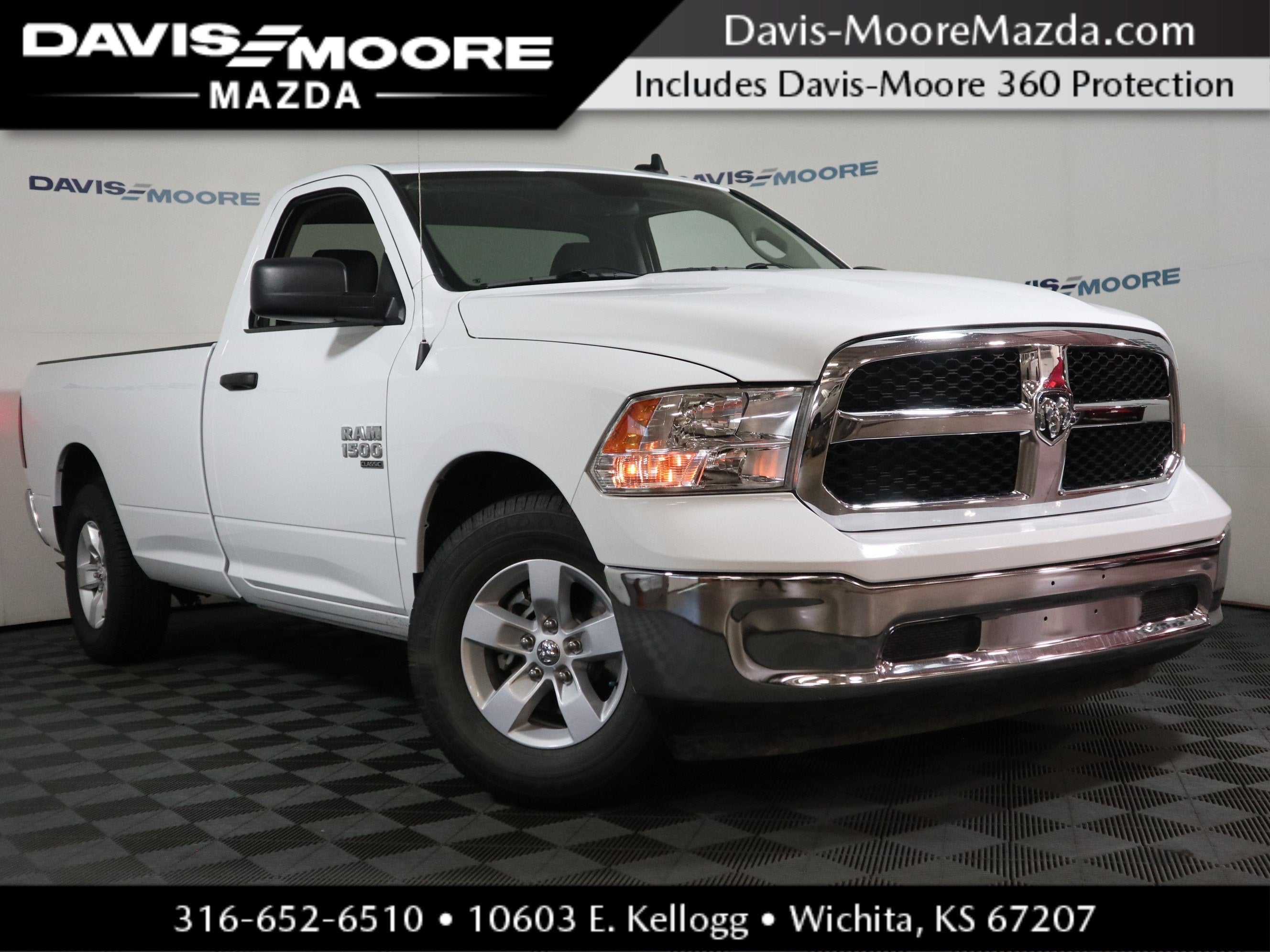 2023 RAM 1500 Classic Tradesman in Bright White Clearcoat — front three-quarter view