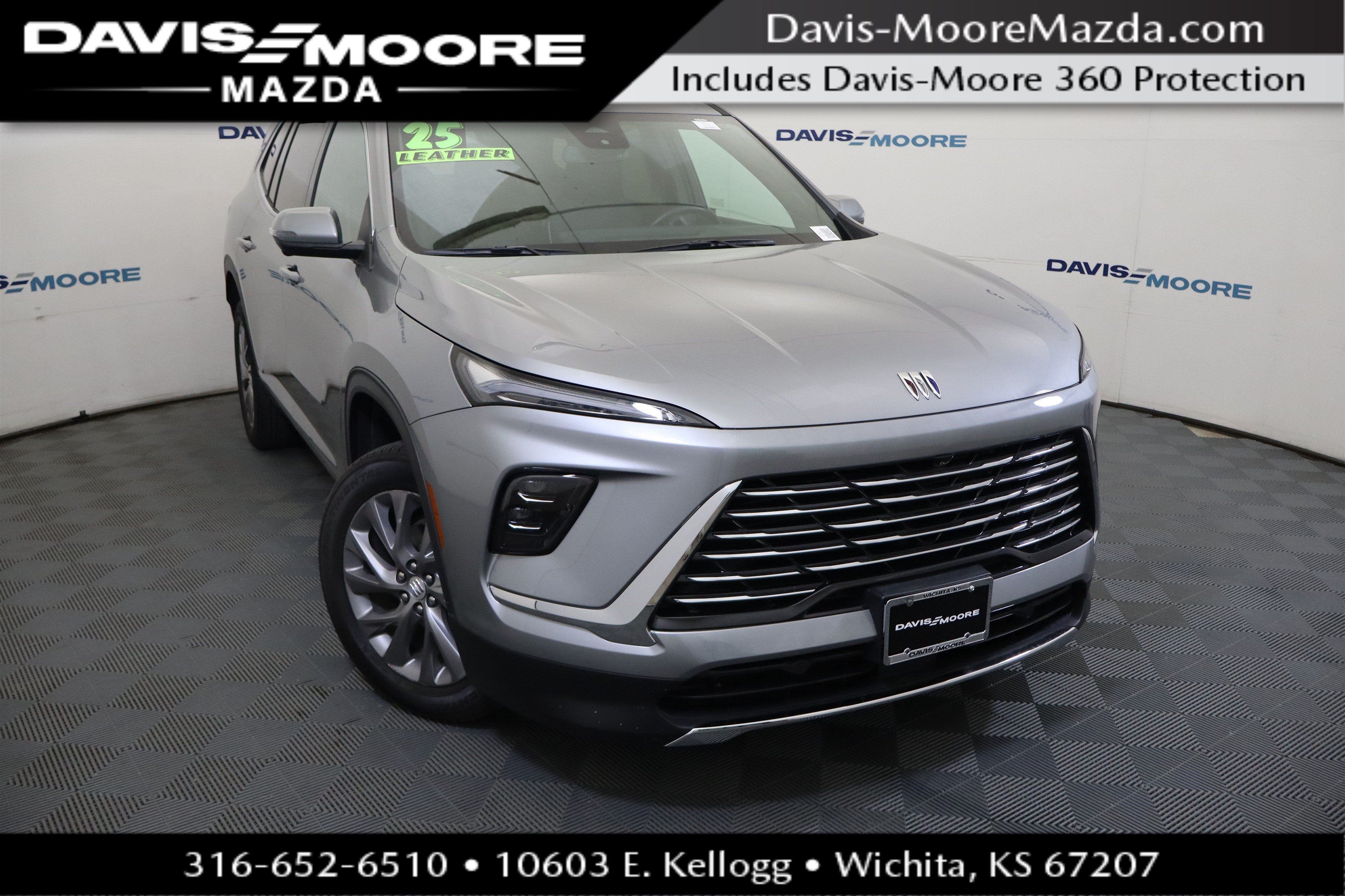 2025 Buick Enclave Preferred in Moonstone Gray Metallic — front three-quarter view