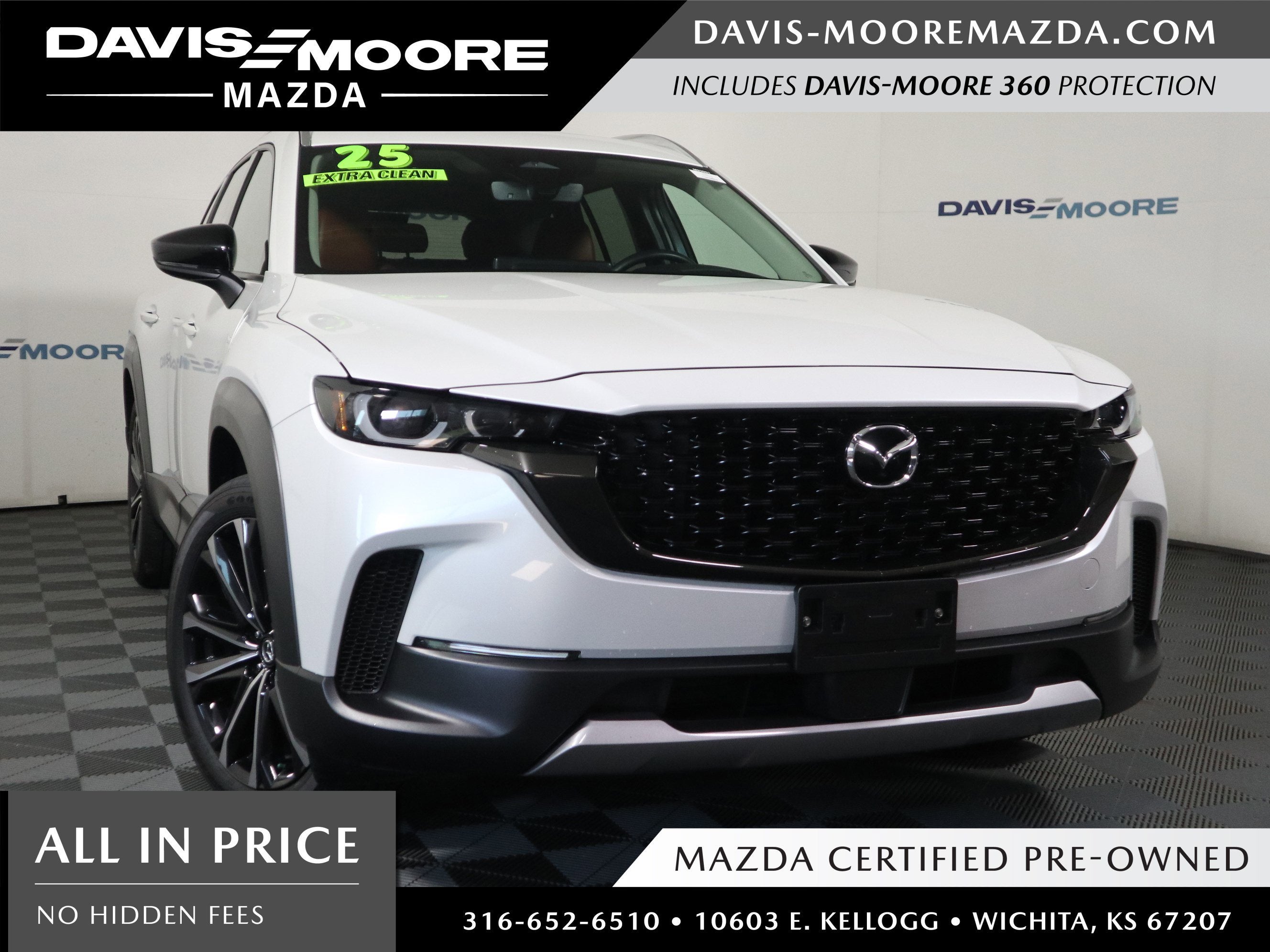 2025 Mazda Mazda CX-50 2.5 Turbo Premium Package in Wind Chill Pearl — front three-quarter view