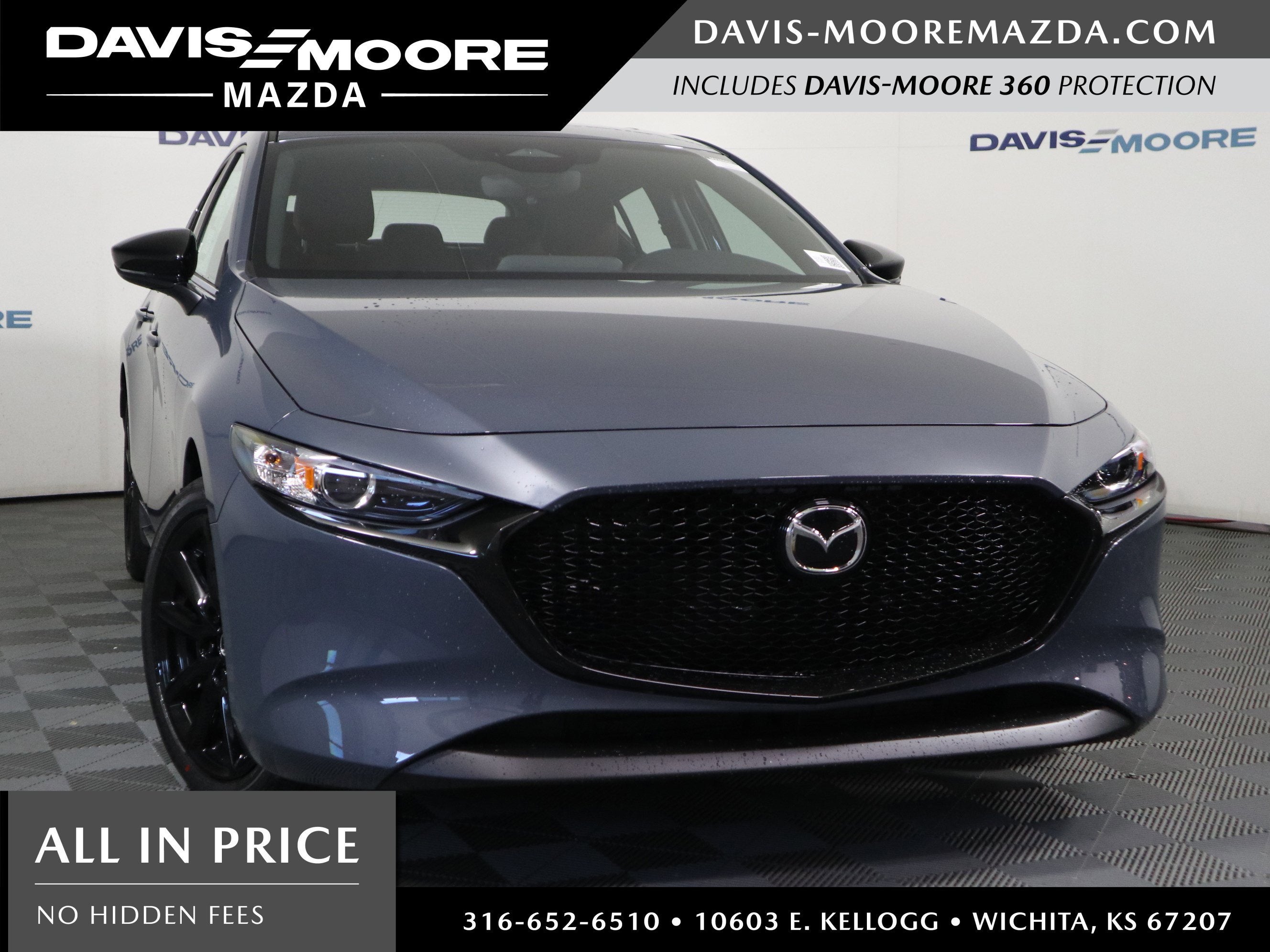2026 Mazda Mazda3 Hatchback 2.5 S Carbon Edition AWD in Polymetal Gray Metallic — front three-quarter view
