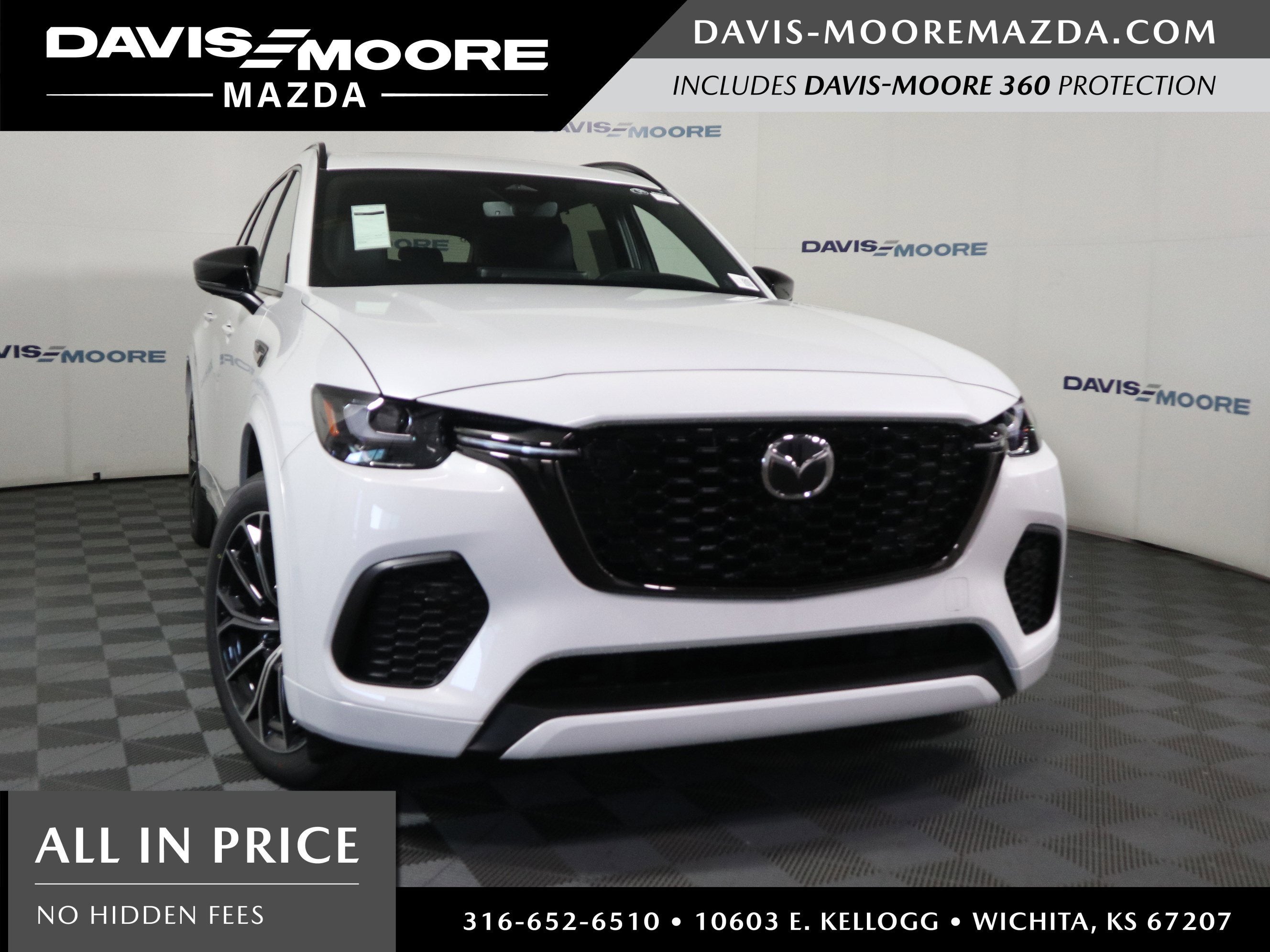 2026 Mazda Mazda CX-70 3.3 Turbo S Premium AWD in Rhodium White Premium — front three-quarter view