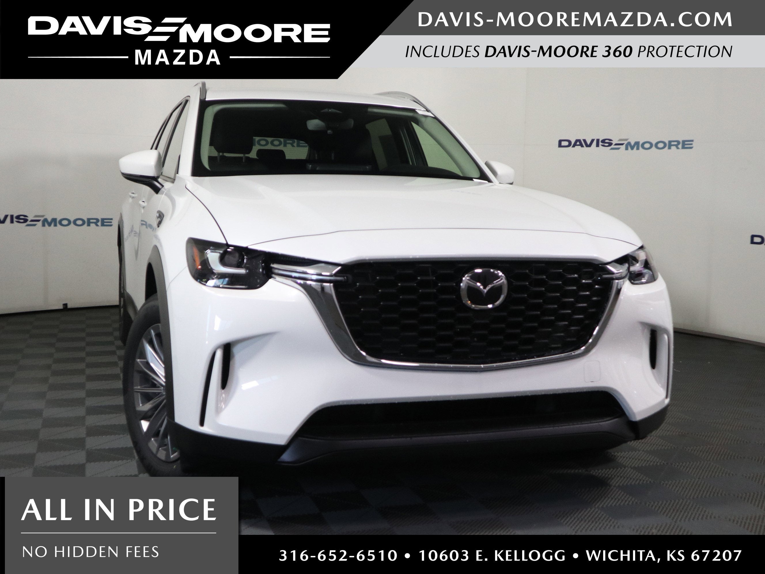2026 Mazda Mazda CX-90 3.3 Turbo Select AWD in Rhodium White Premium — front three-quarter view