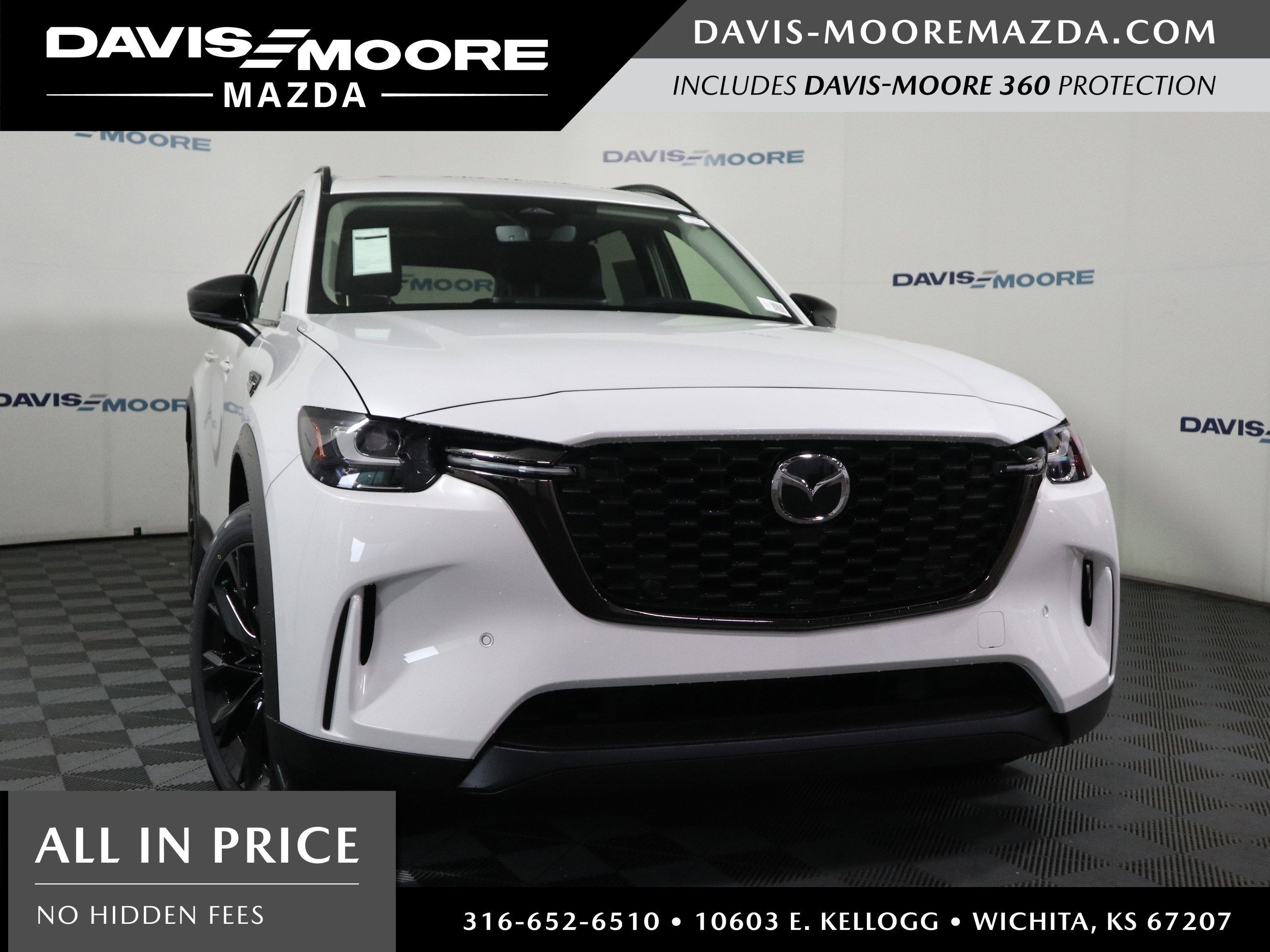 2026 Mazda Mazda CX-90 3.3 Turbo Premium Sport AWD in Rhodium White Premium — front three-quarter view