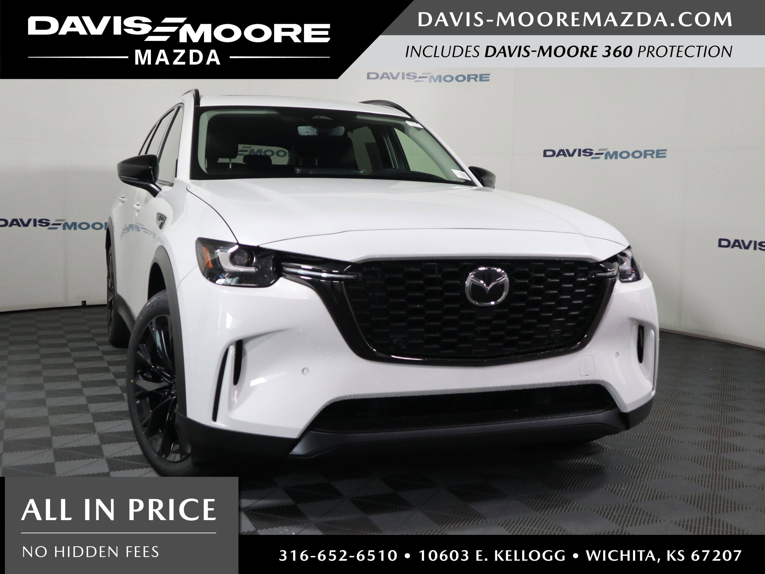 2026 Mazda Mazda CX-90 3.3 Turbo Premium Sport AWD in Rhodium White Premium — front three-quarter view