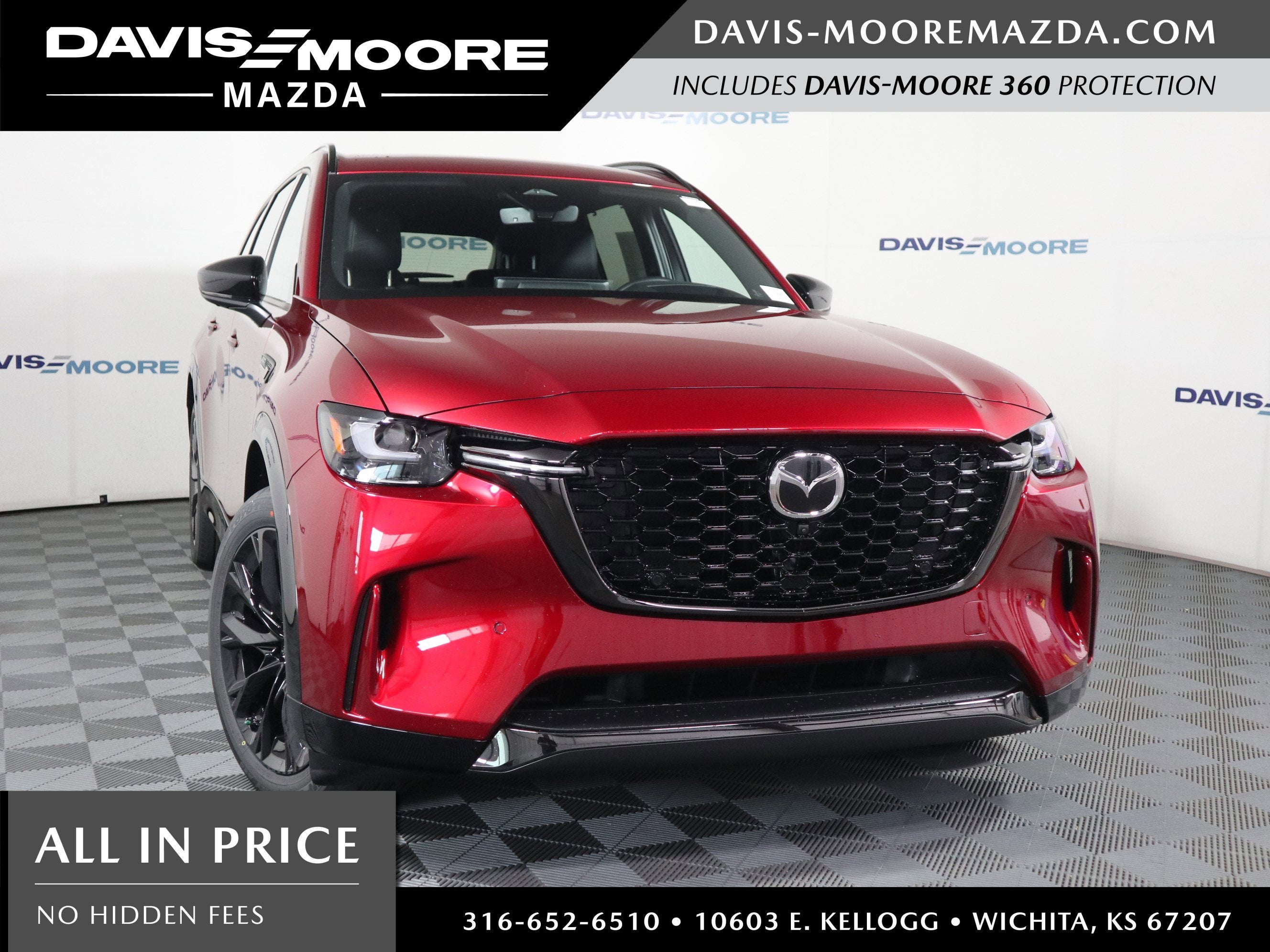2026 Mazda Mazda CX-90 3.3 Turbo S Premium Sport AWD in Soul Red Crystal Metallic — front three-quarter view