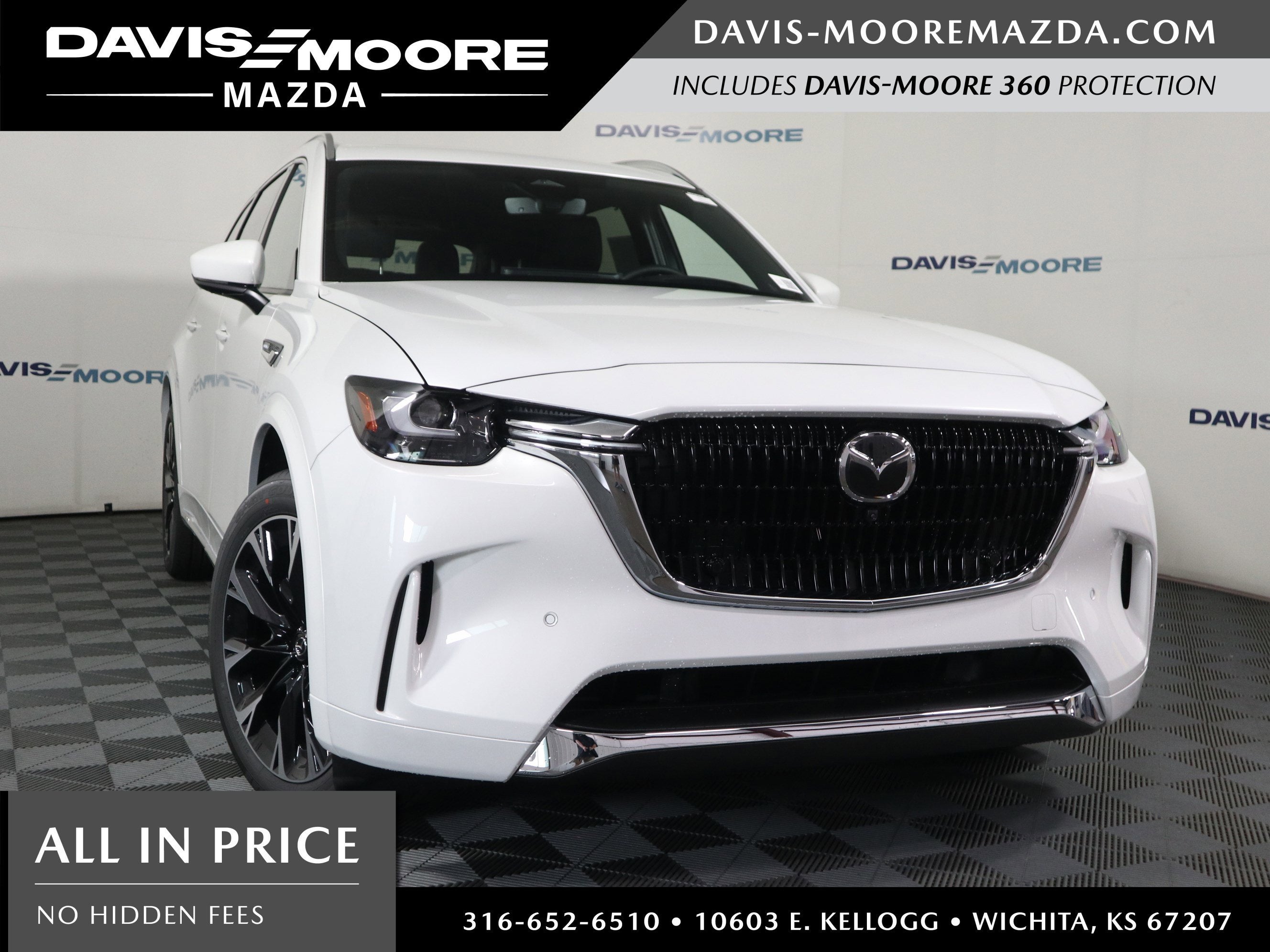 2026 Mazda Mazda CX-90 3.3 Turbo S Premium Plus AWD in Rhodium White Premium — front three-quarter view