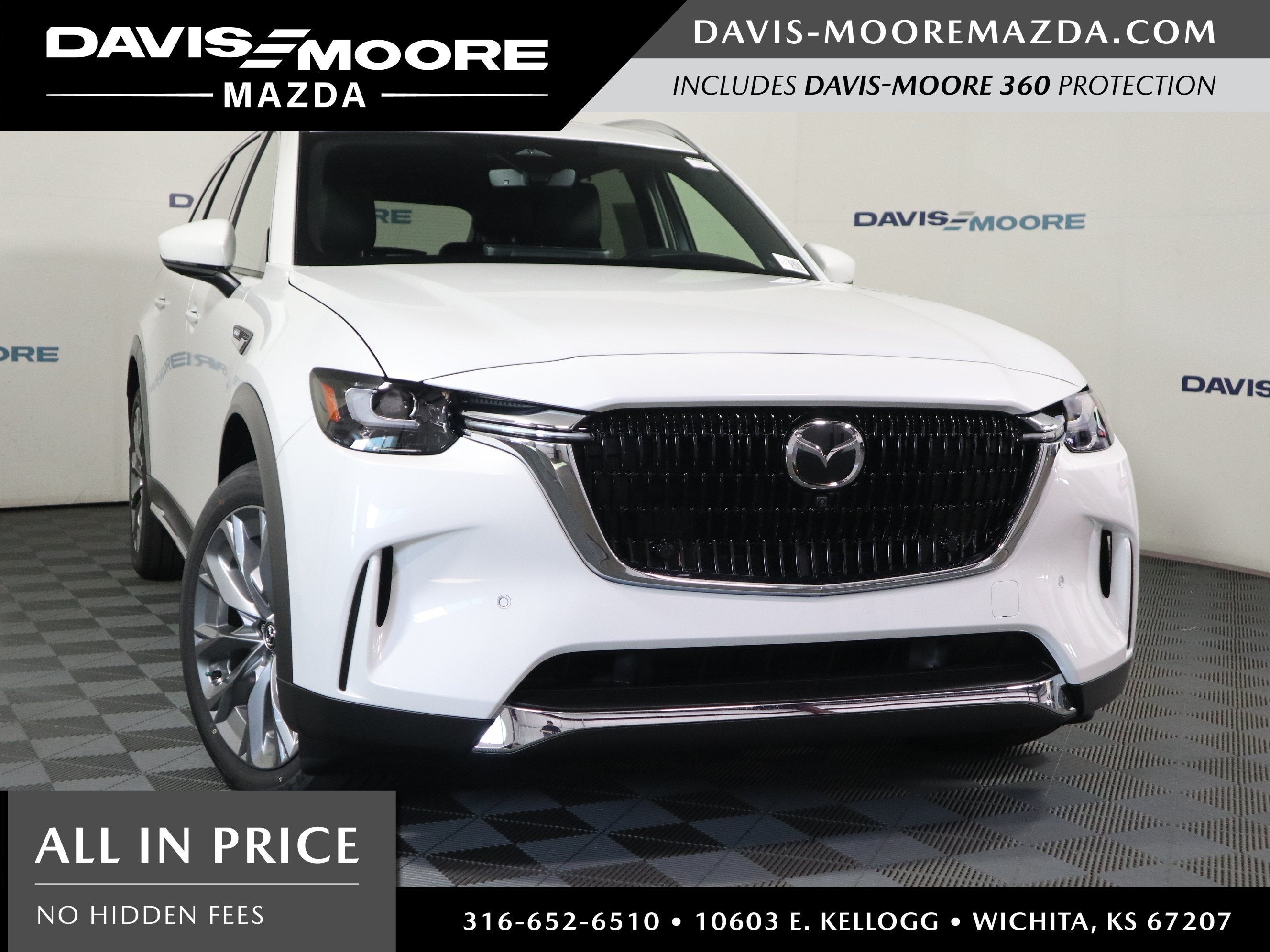 2026 Mazda Mazda CX-90 3.3 Turbo Premium Plus AWD in Rhodium White Premium — front three-quarter view