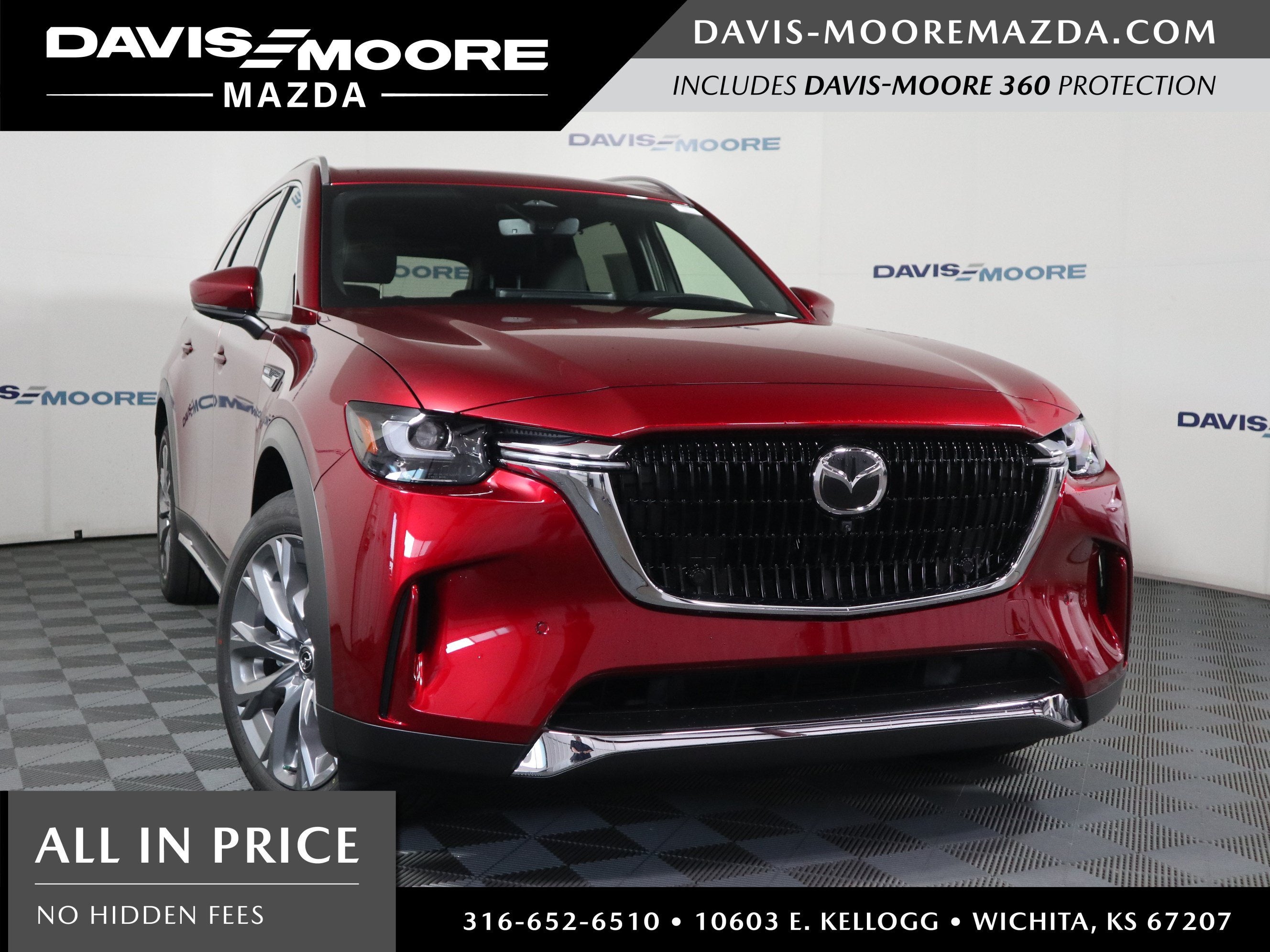2026 Mazda Mazda CX-90 3.3 Turbo Premium Plus AWD in Soul Red Crystal Metallic — front three-quarter view