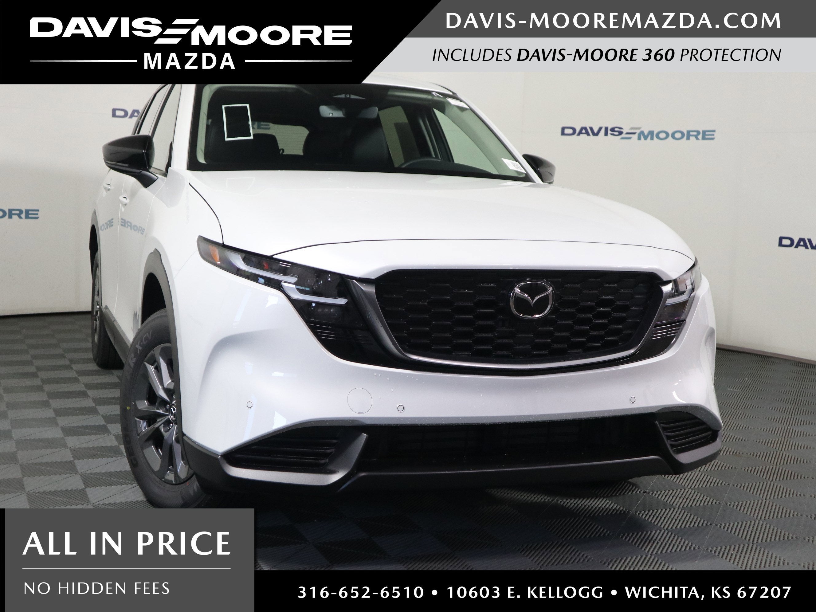 2026 Mazda Mazda CX-5 2.5 S Select AWD in Rhodium White Metallic — front three-quarter view