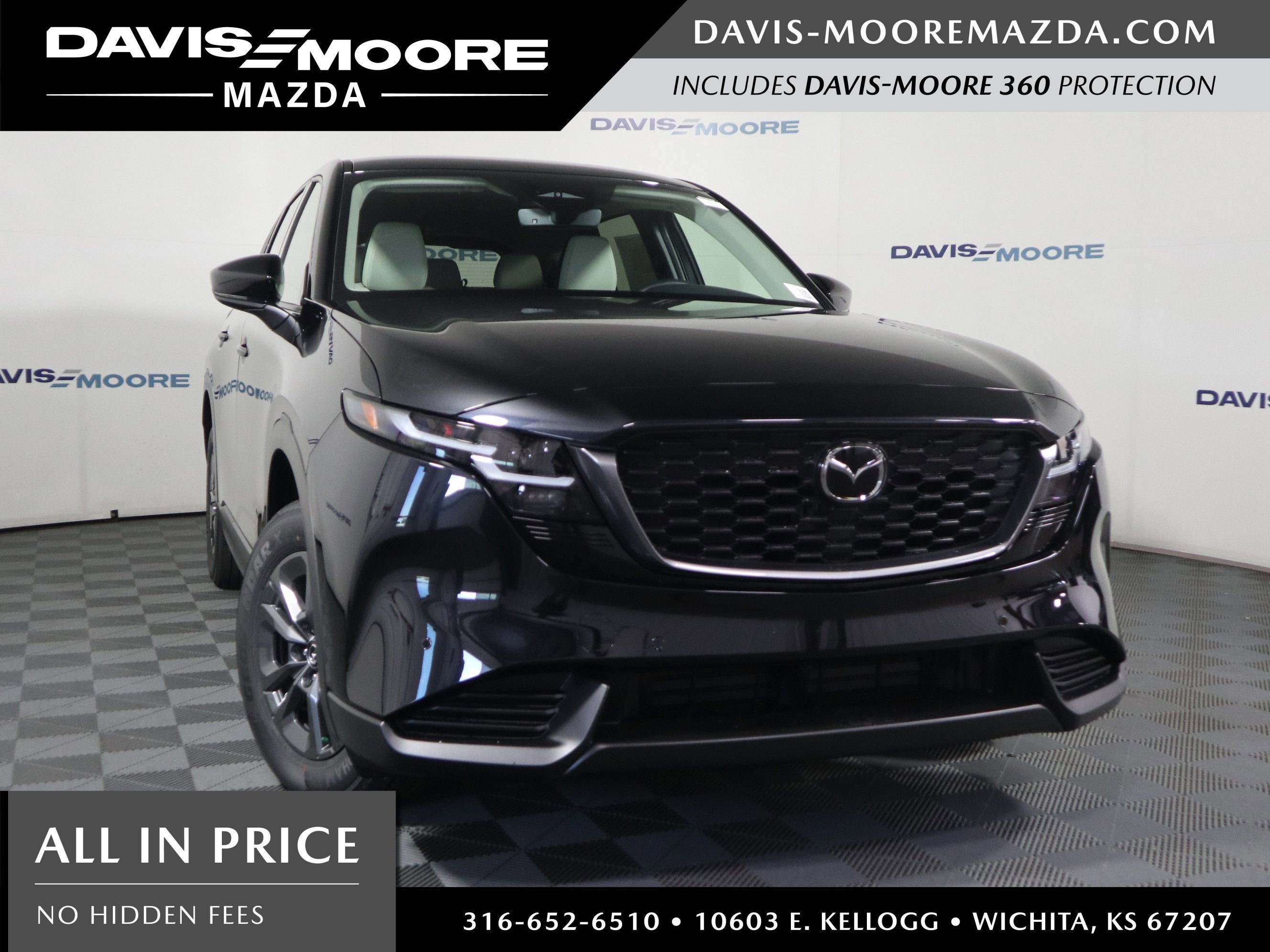 2026 Mazda Mazda CX-5 2.5 S Select AWD in Jet Black Mica — front three-quarter view