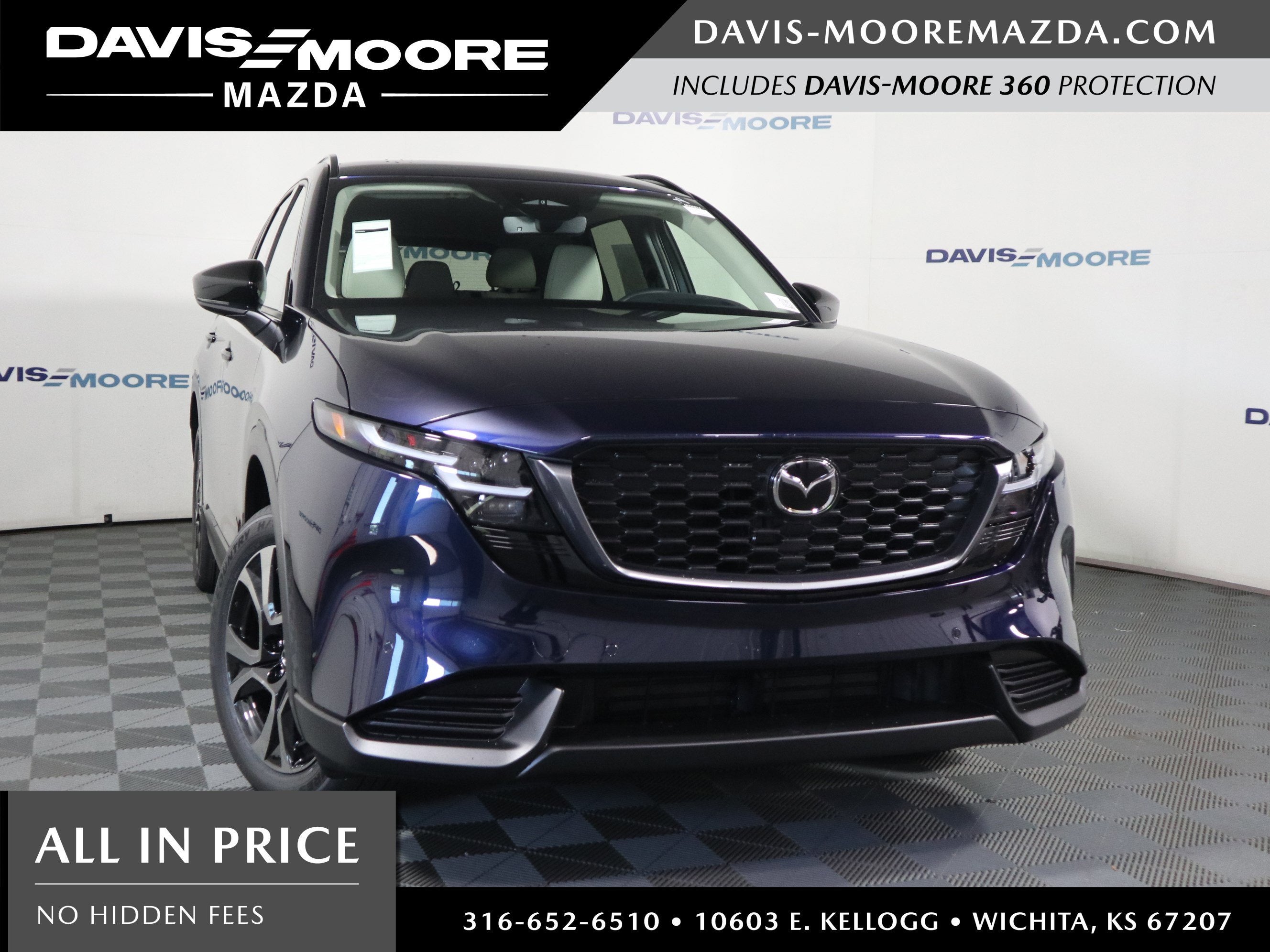 2026 Mazda Mazda CX-5 2.5 S Preferred AWD in Navy Blue Mica — front three-quarter view