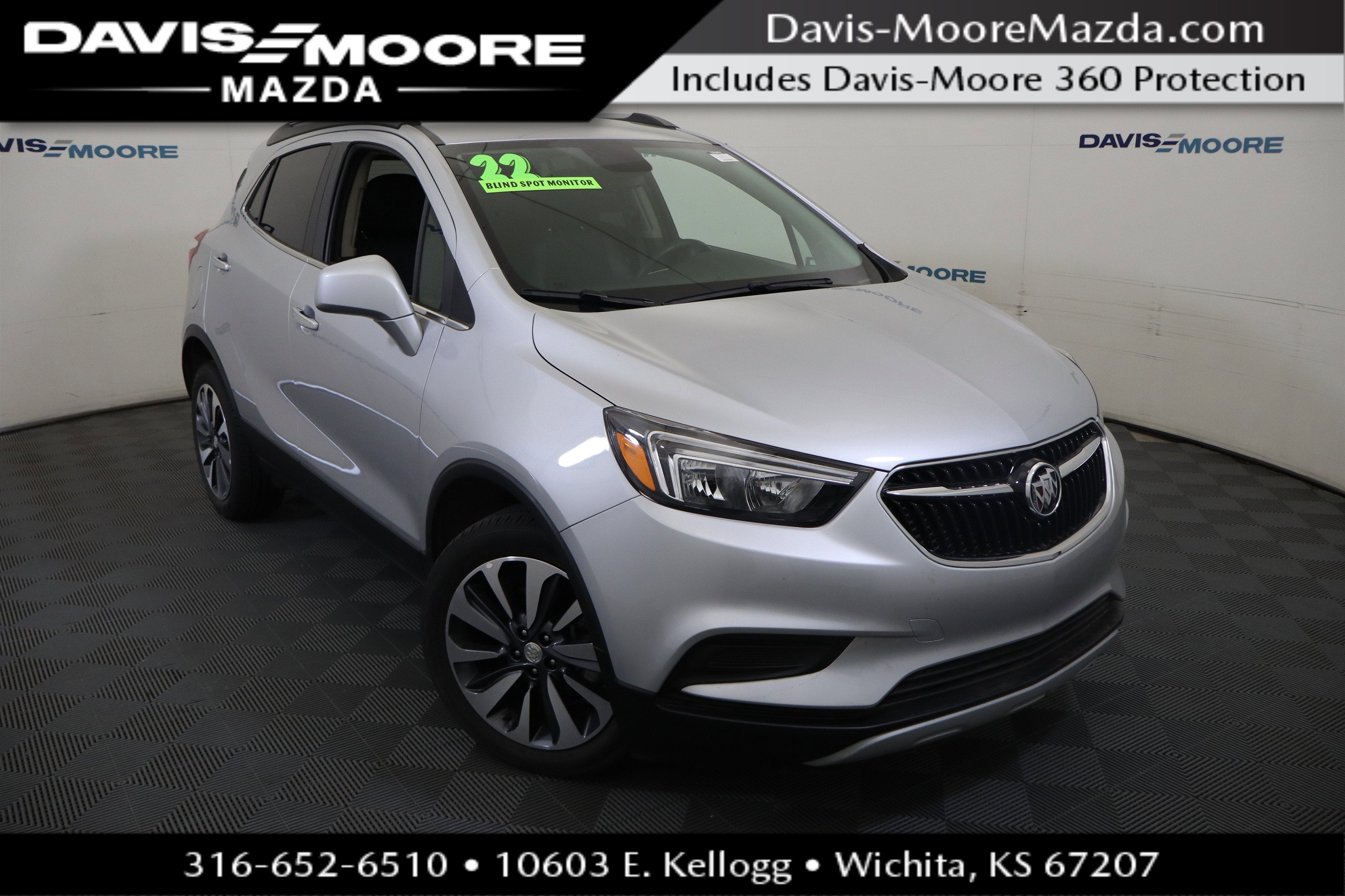 2022 Buick Encore Preferred in Quicksilver Metallic — front three-quarter view