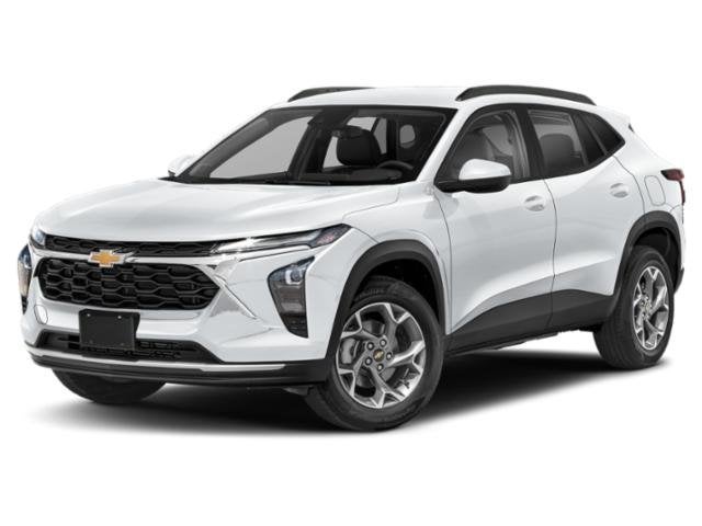 2025 Chevrolet Trax LT in Cypress Gray — front three-quarter view