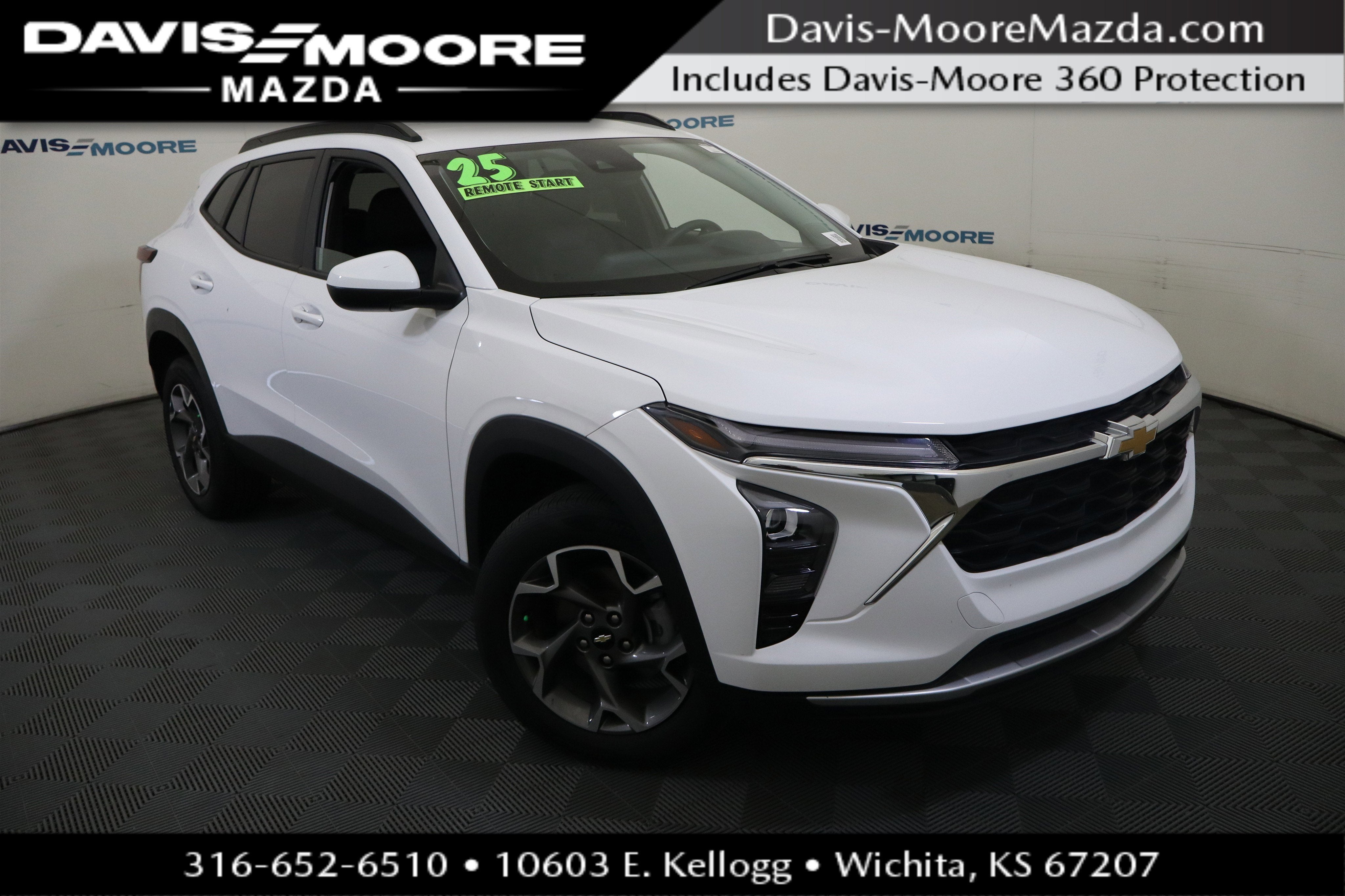 2025 Chevrolet Trax LT in Summit White — front three-quarter view